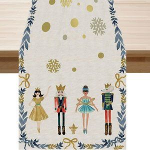 The Nutcracker Table Runner Merry Christmas Winter Table Farmhouse Decor 13x72